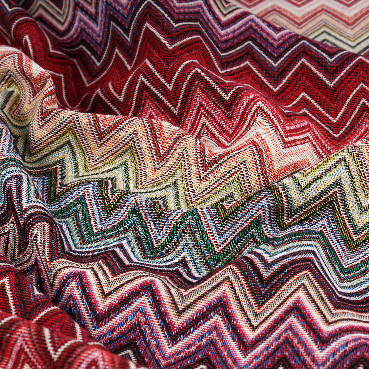 Tessuto gobelin zigzag colorato