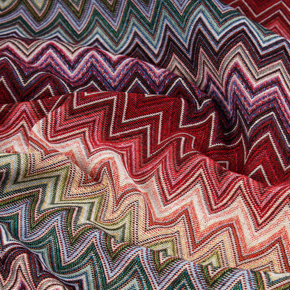 Tessuto gobelin zigzag colorato