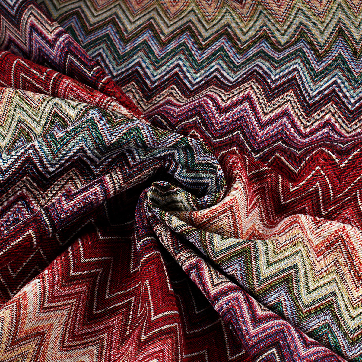 Tessuto gobelin zigzag colorato