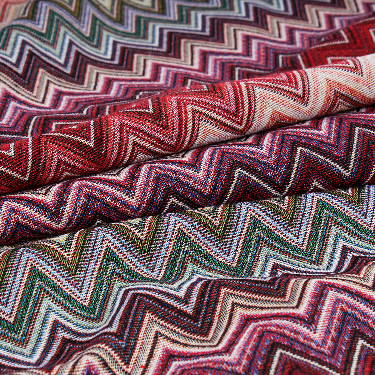 Tessuto gobelin zigzag colorato