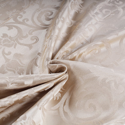 Tessuto raso ghirigori beige