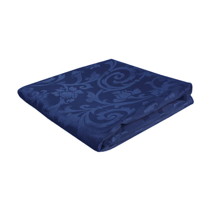 Tessuto raso ghirigori blu