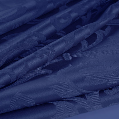Tessuto raso ghirigori blu