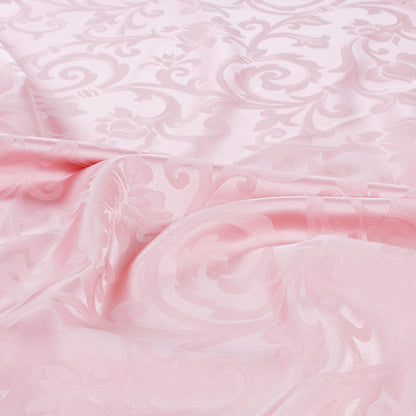 Tessuto raso ghirigori rosa