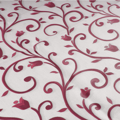 Tovaglia plastificata con riccio ghirigori bordeaux - DESIREE