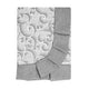 Tovaglia plastificata con riccio ghirigori grigio - 3D