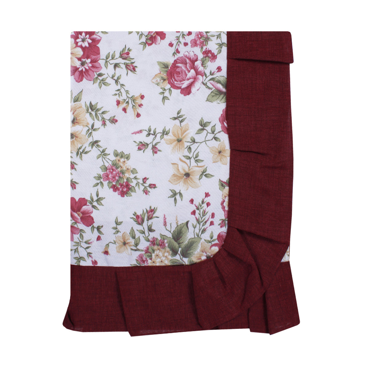 Tovaglia plastificata con riccio floreale bordeaux - ALICE