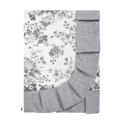 Tovaglia plastificata con riccio floreale grigio - ALICE