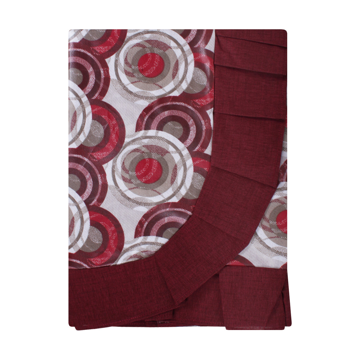 Tovaglia plastificata con riccio fantasia bordeaux - CERCHI