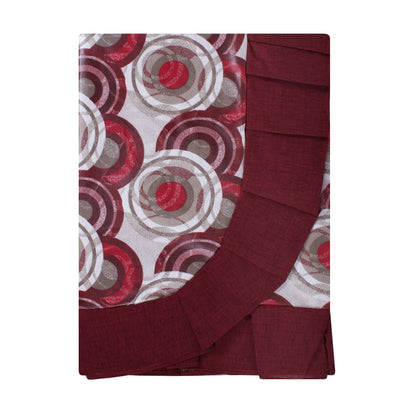 Tovaglia plastificata con riccio fantasia bordeaux - CERCHI