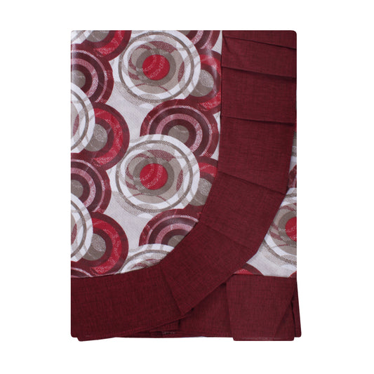 Tovaglia plastificata con riccio fantasia bordeaux - CERCHI