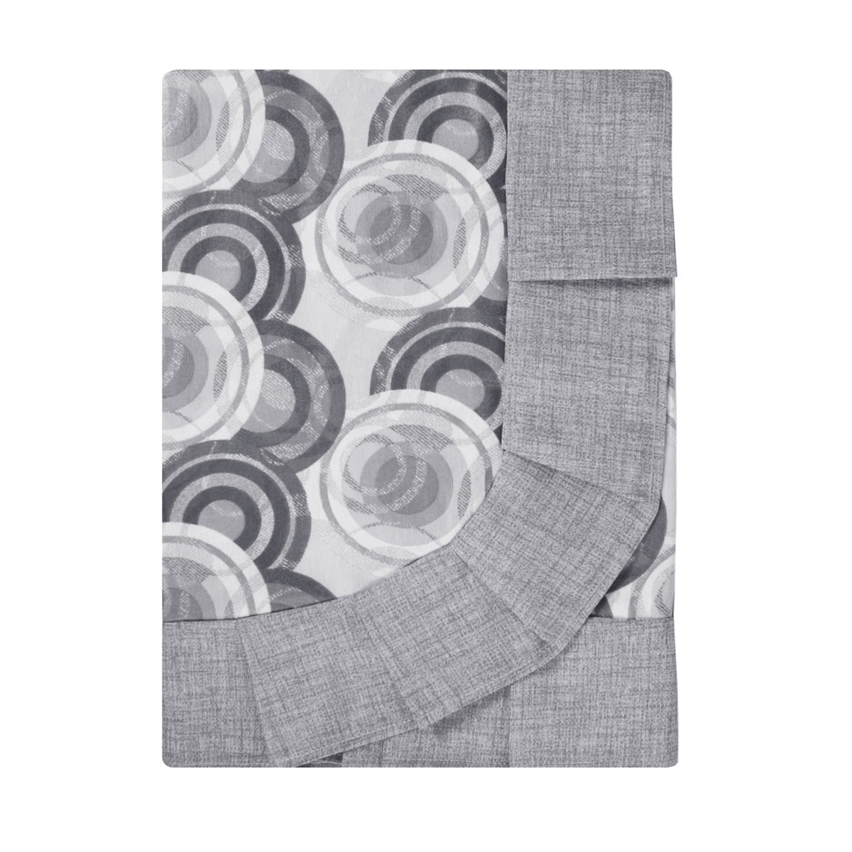 Tovaglia plastificata con riccio fantasia grigio - CERCHI