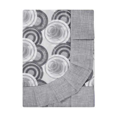 Tovaglia plastificata con riccio fantasia grigio - CERCHI