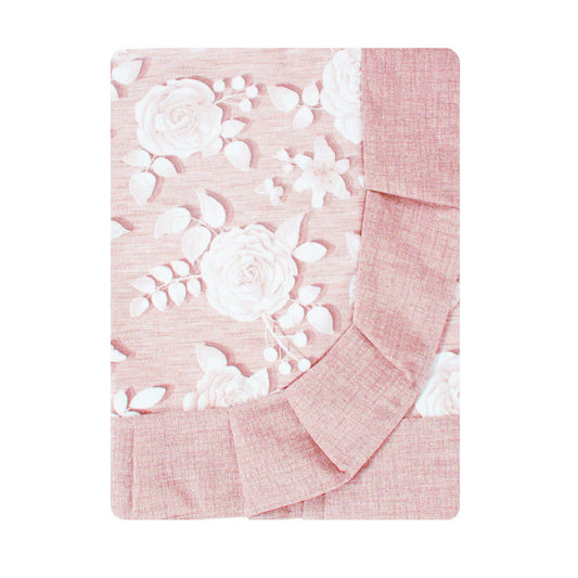 Tovaglia plastificata con riccio floreale rosa - CLARA
