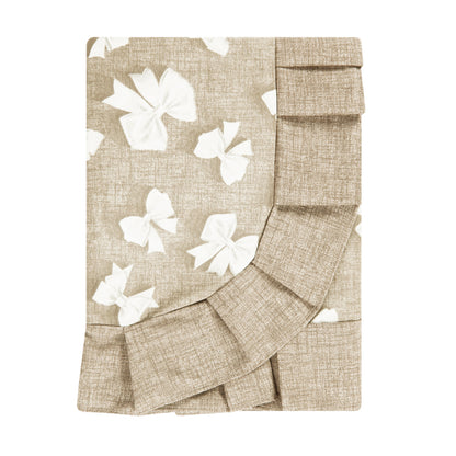 Tovaglia plastificata con riccio fantasia beige - FIOCCHETTI