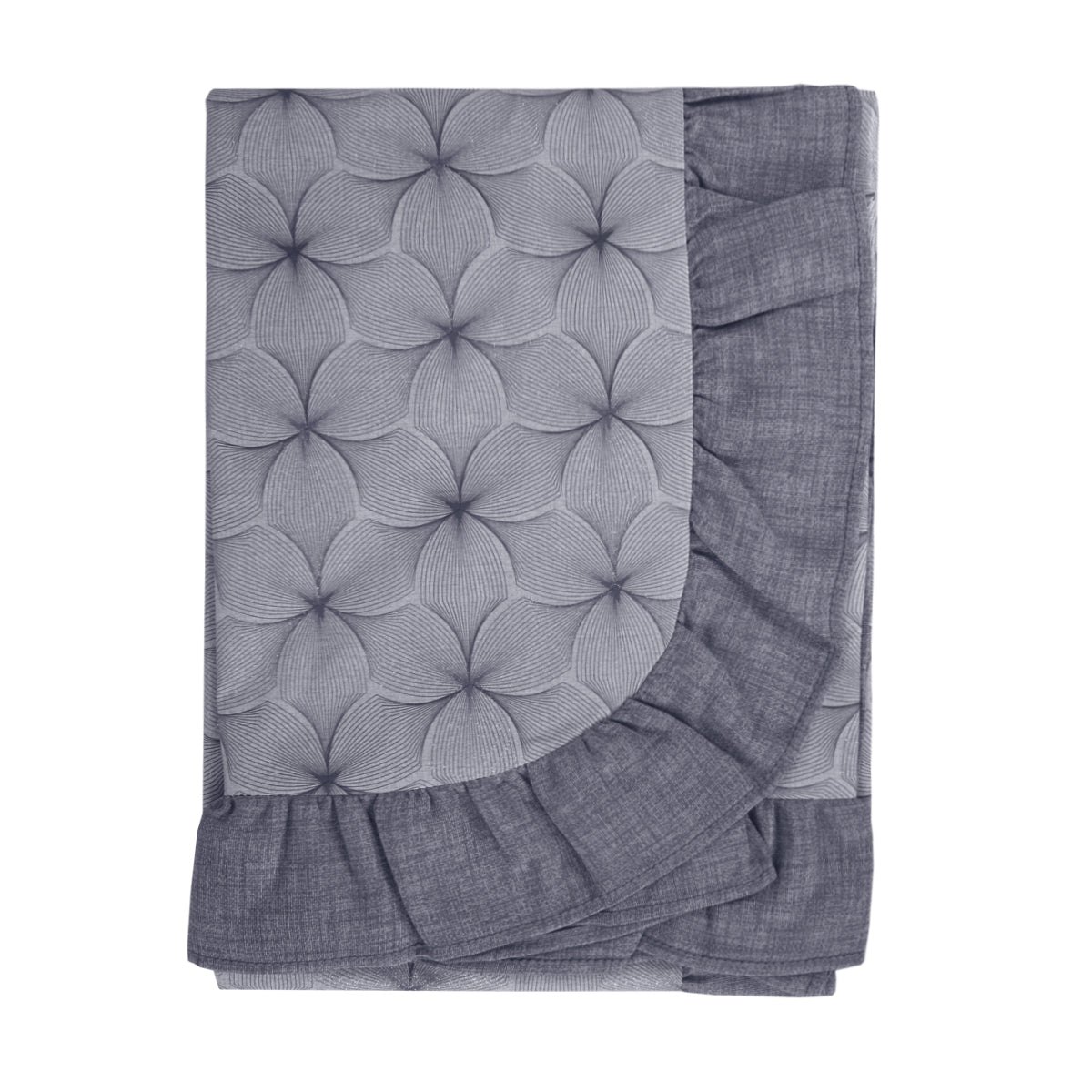 Tovaglia plastificata con riccio fantasia grigio - GLITTERATA
