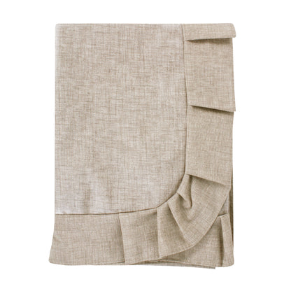 Tovaglia plastificata con riccio beige - TINTA UNITA