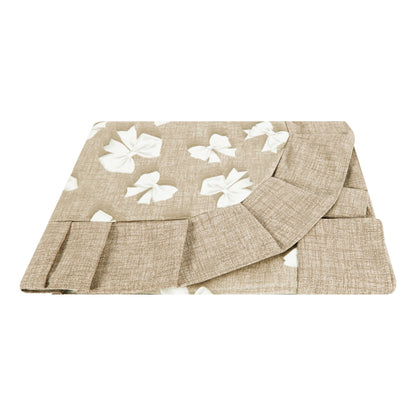 Tovaglia plastificata con riccio fantasia beige - FIOCCHETTI