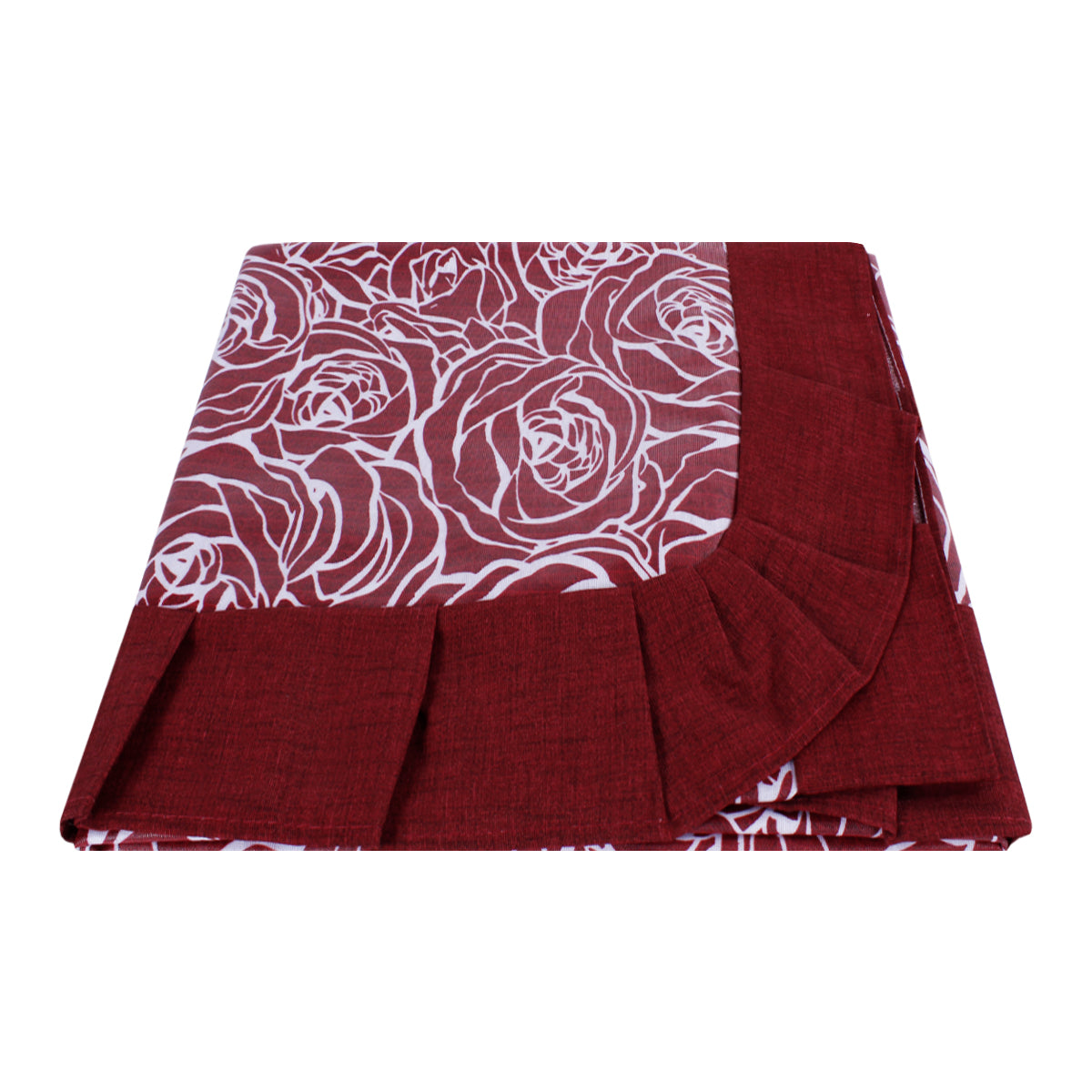 Tovaglia plastificata con riccio floreale bordeaux - LAURA