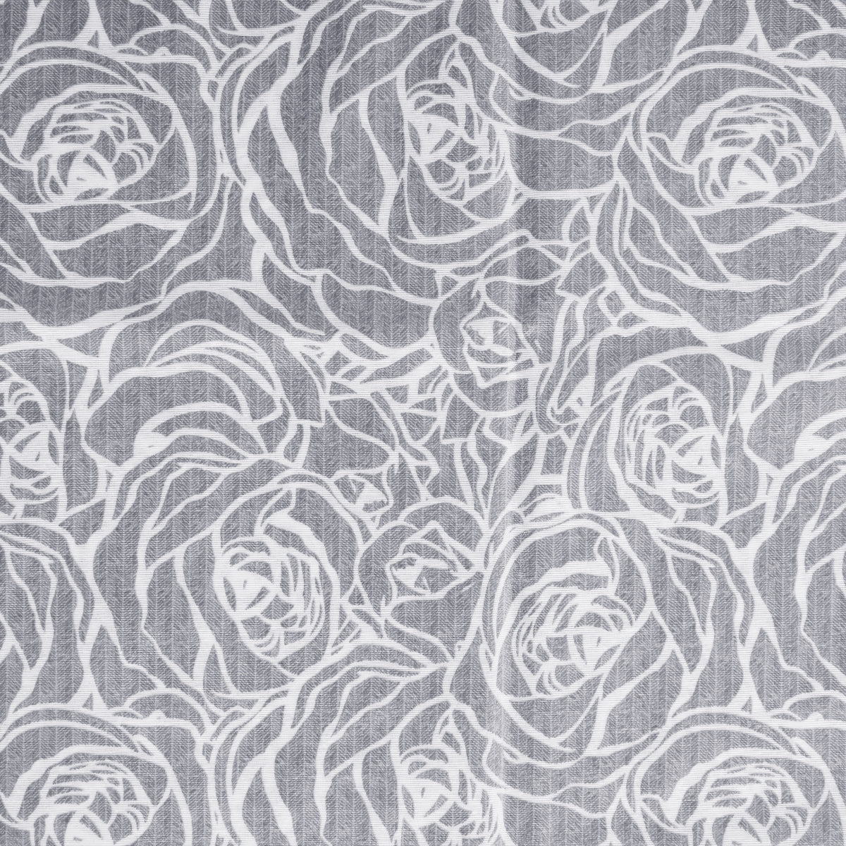 Tovaglia plastificata con riccio floreale grigio - LAURA