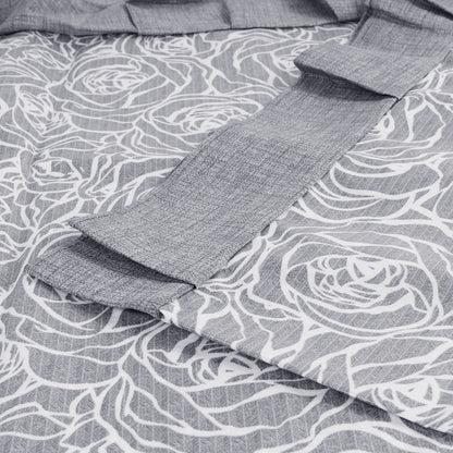 Tovaglia plastificata con riccio floreale grigio - LAURA