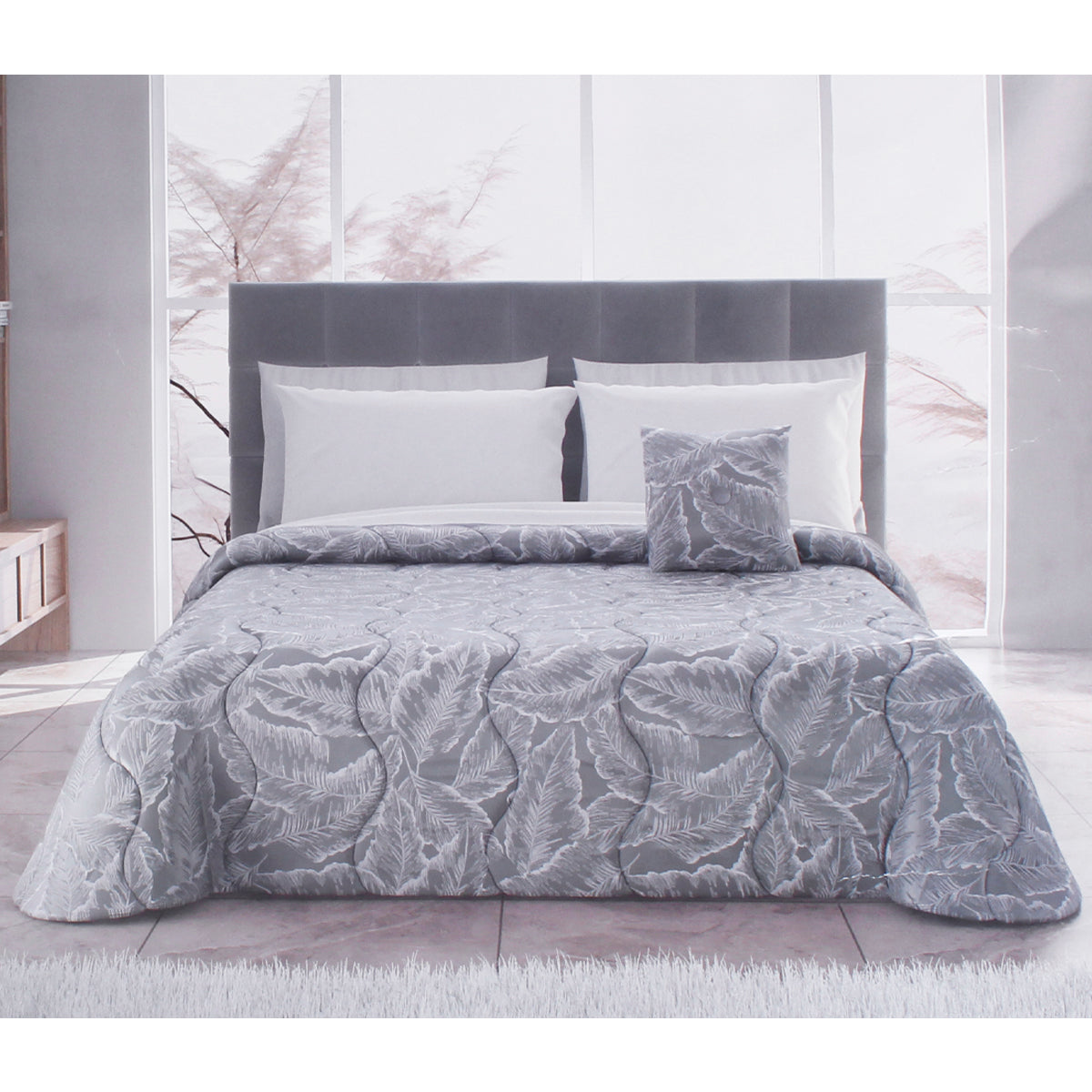 Piumone in raso con cuscino arredo - IRENE