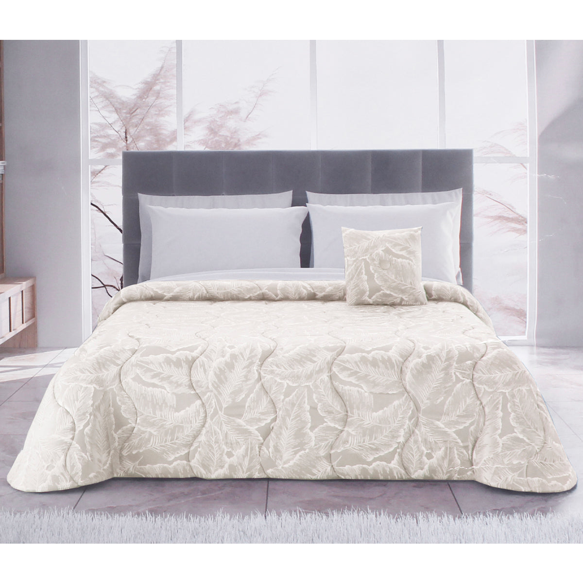 Piumone in raso con cuscino arredo - IRENE