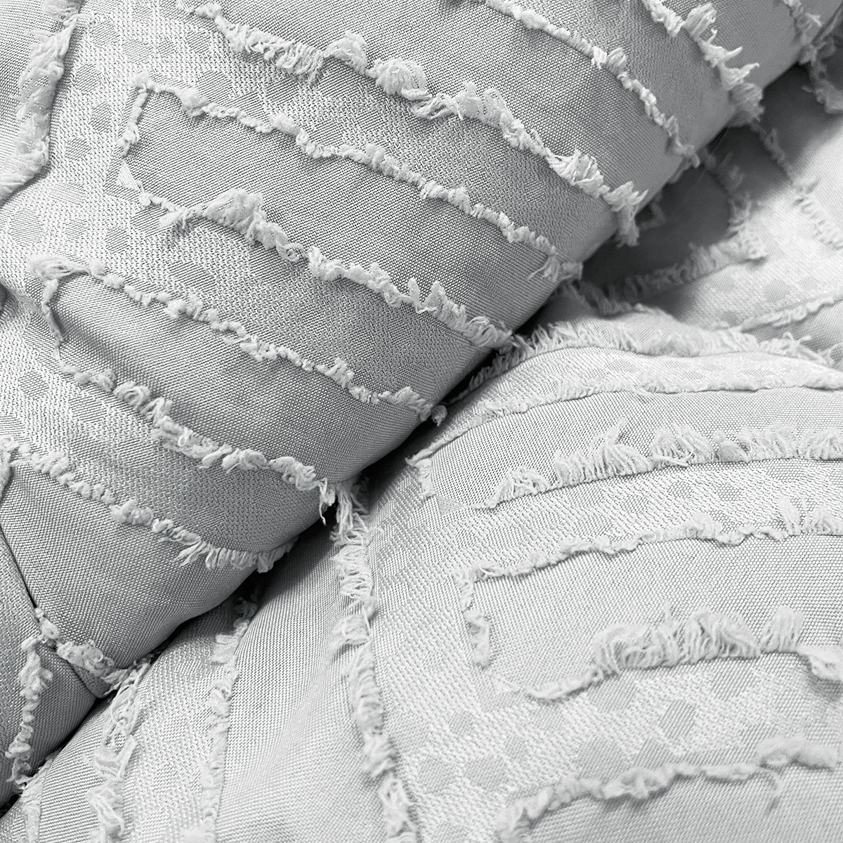 Piumone con rombi embossed grigio chiaro - NESSY