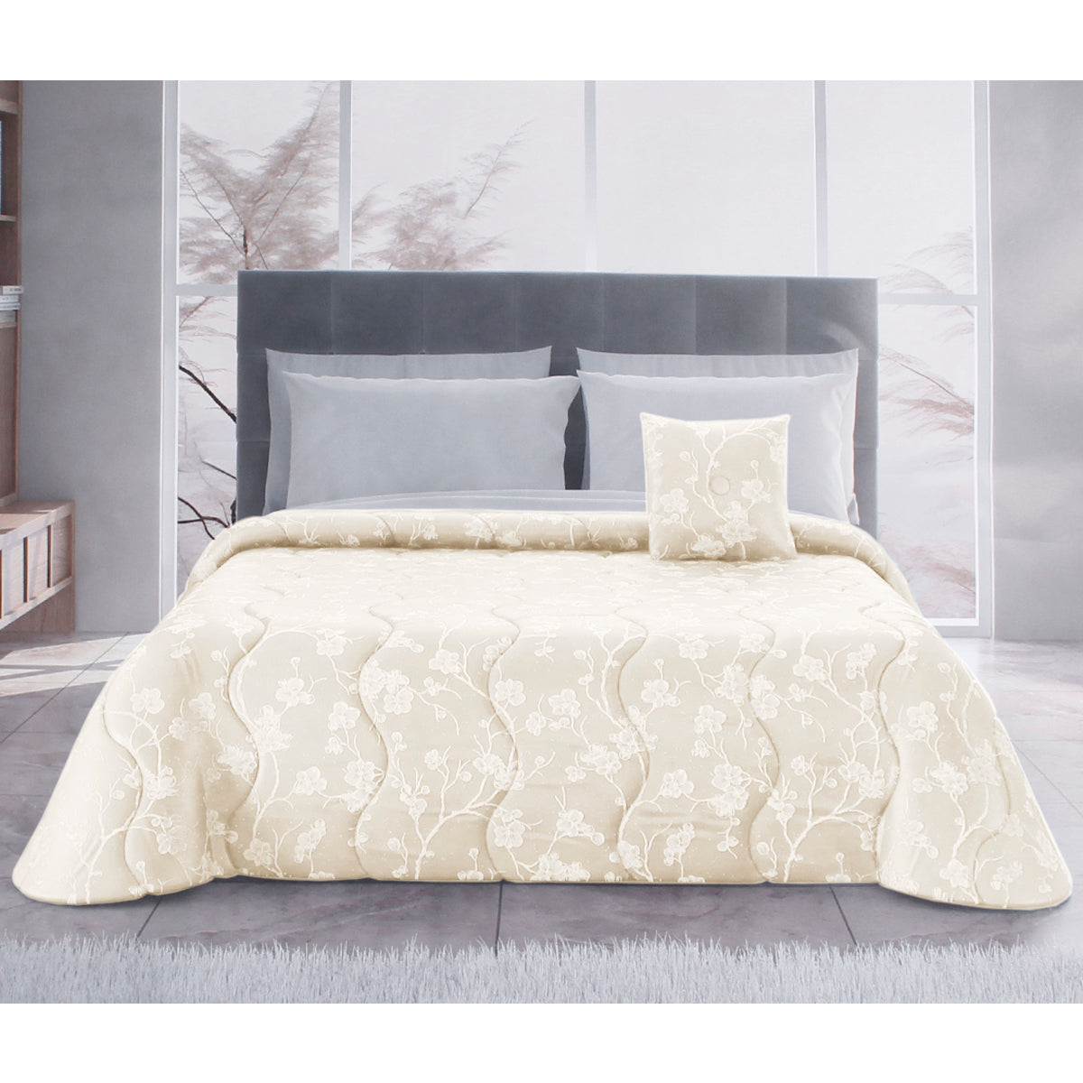 Piumone in raso con cuscino arredo - RAMAGE