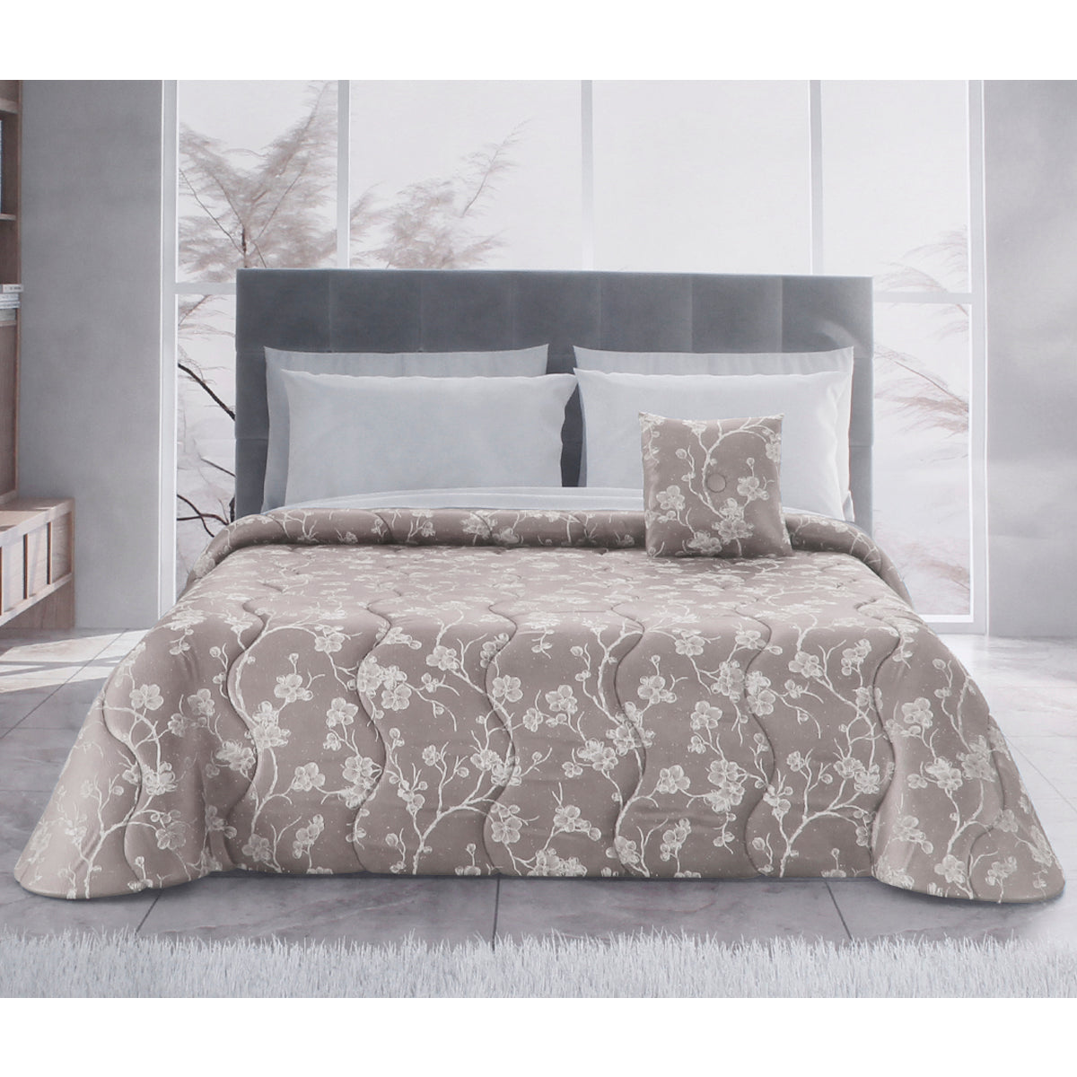 Piumone in raso con cuscino arredo - RAMAGE