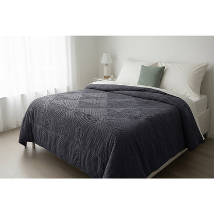 Piumone con rombi embossed grigio scuro - NESSY