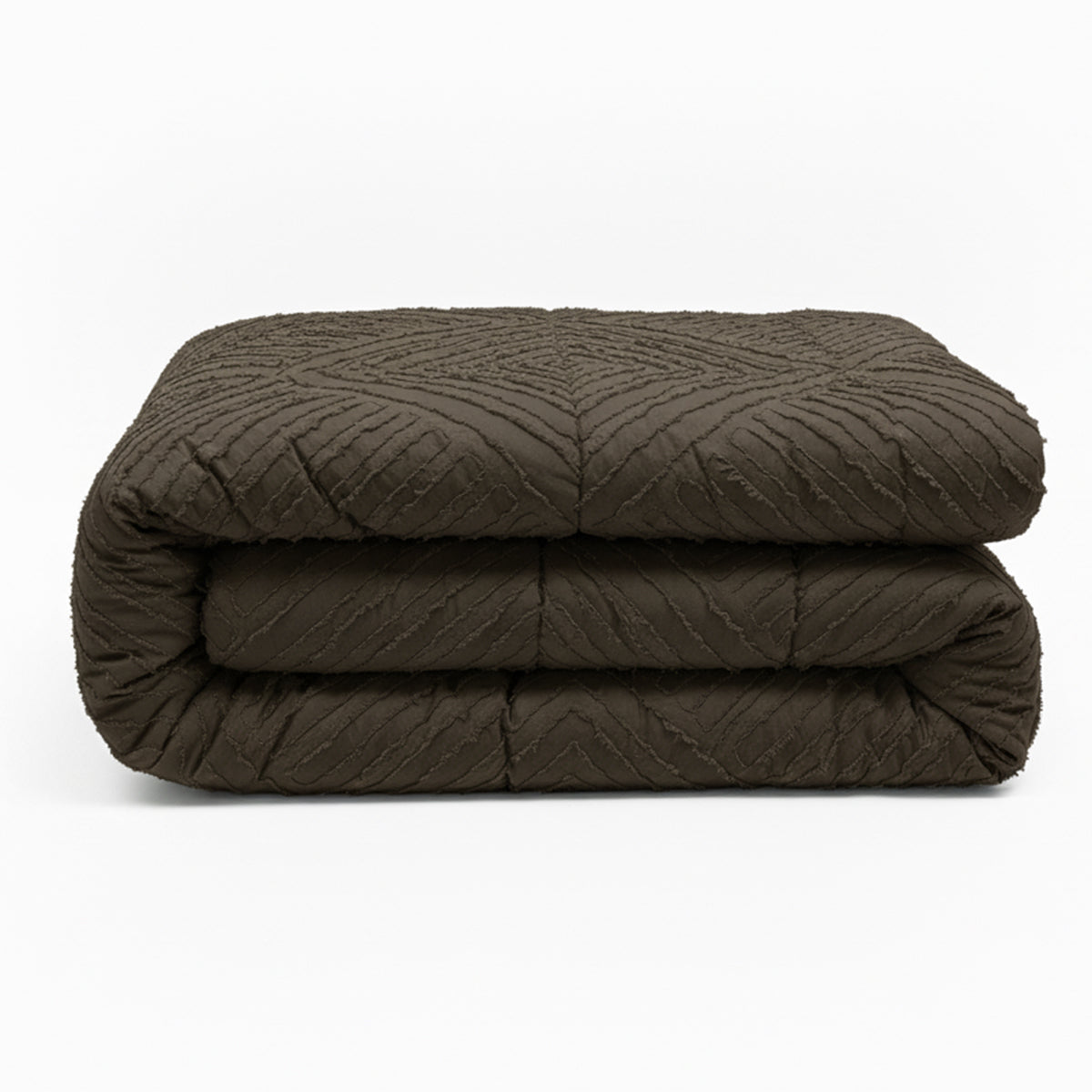 Piumone con rombi embossed marrone - NESSY