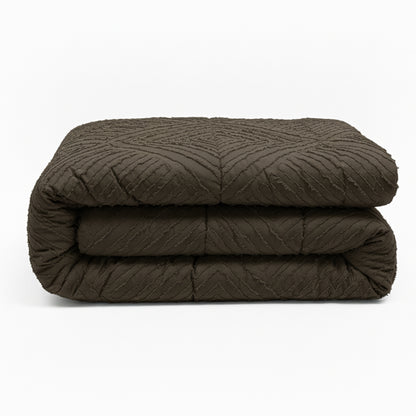 Piumone con rombi embossed marrone - NESSY
