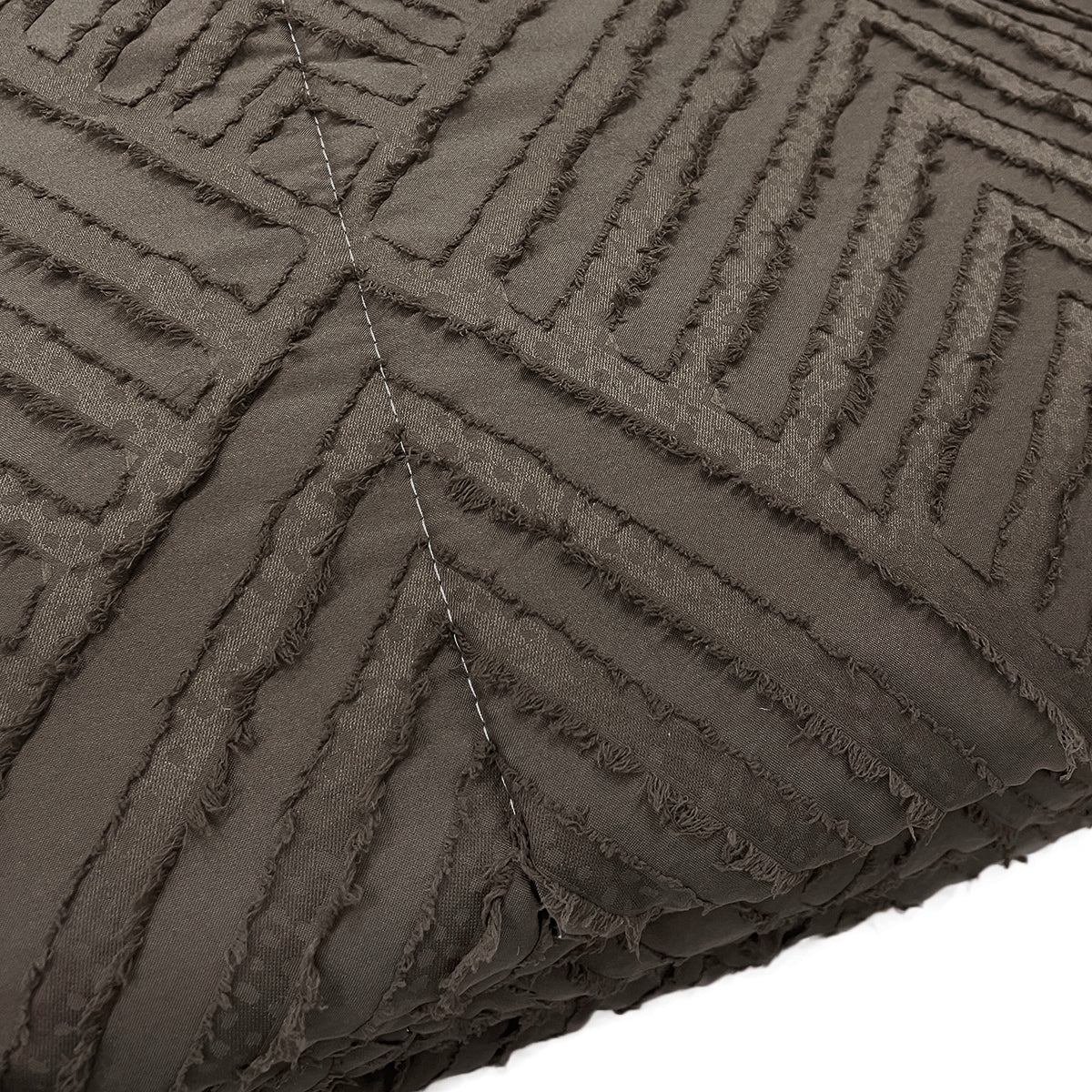 Piumone con rombi embossed marrone - NESSY
