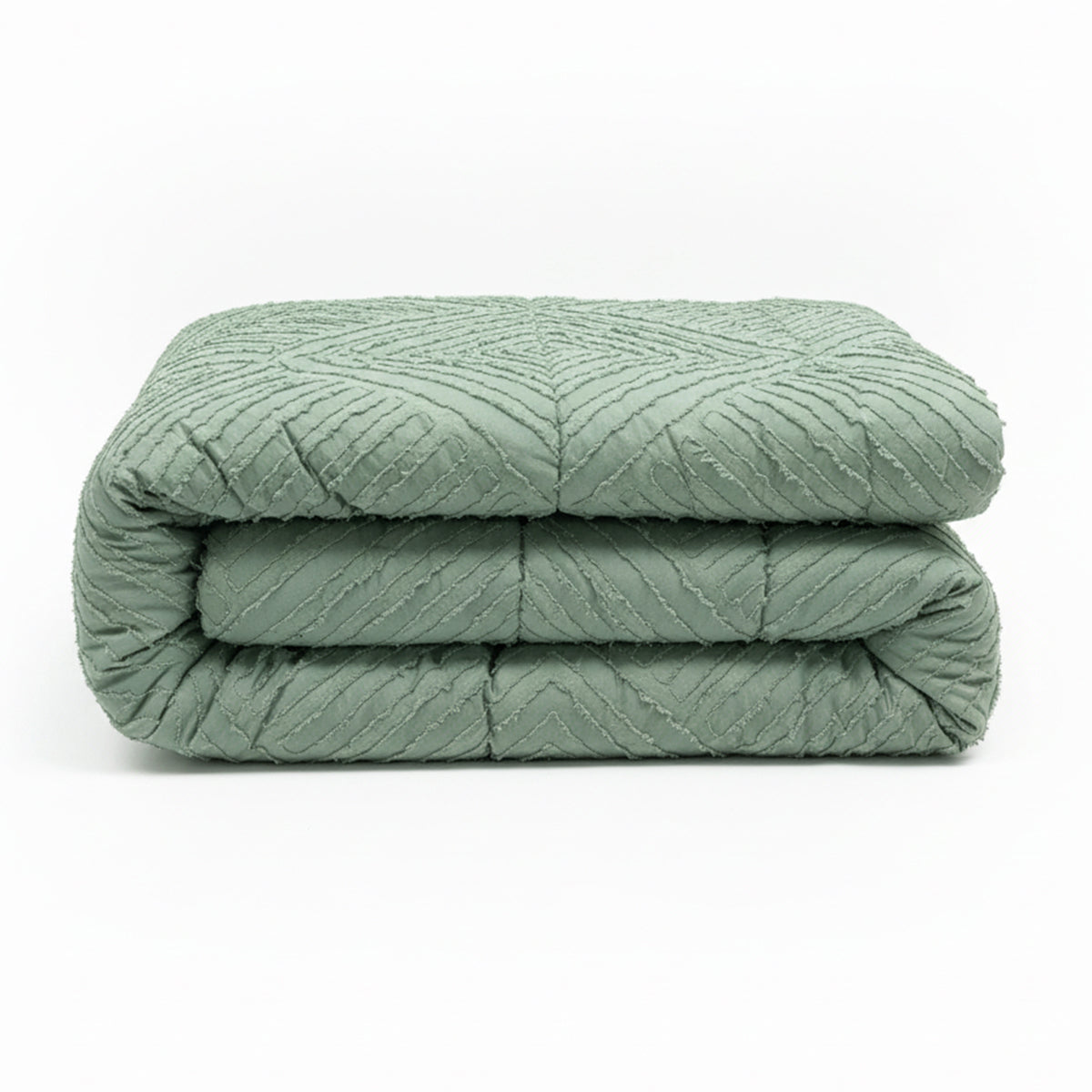 Piumone con rombi embossed verde - NESSY