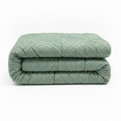 Piumone con rombi embossed verde - NESSY