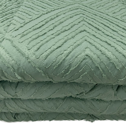 Piumone con rombi embossed verde - NESSY