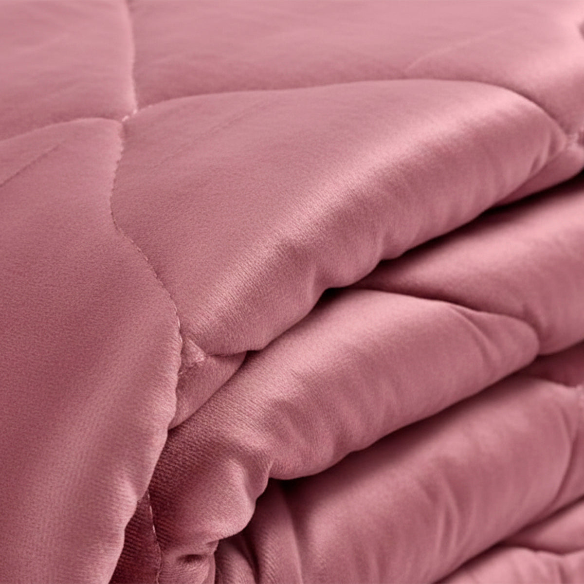 Piumone in velluto tinta unita rosa