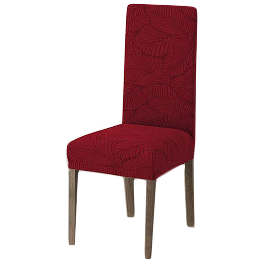 Coprisedie elasticizzato Miù con foglie bordeaux