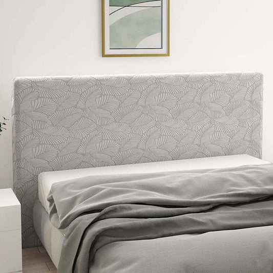 Copritestata elasticizzata Miù con foglie grigio chiaro