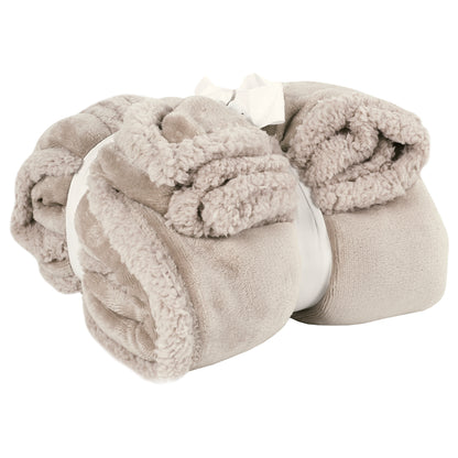 Plaid coperta in pile con pelliccia