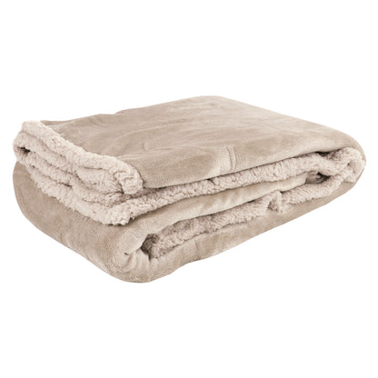 Plaid coperta in pile con pelliccia