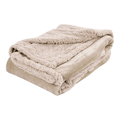 Plaid coperta in pile con pelliccia