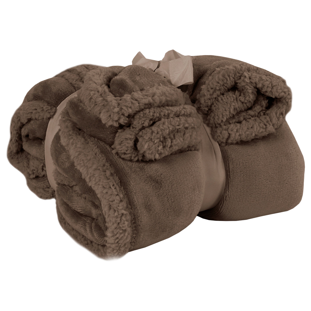 Plaid coperta in pile con pelliccia