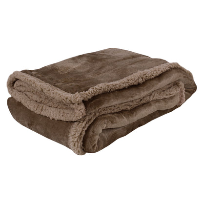 Plaid coperta in pile con pelliccia