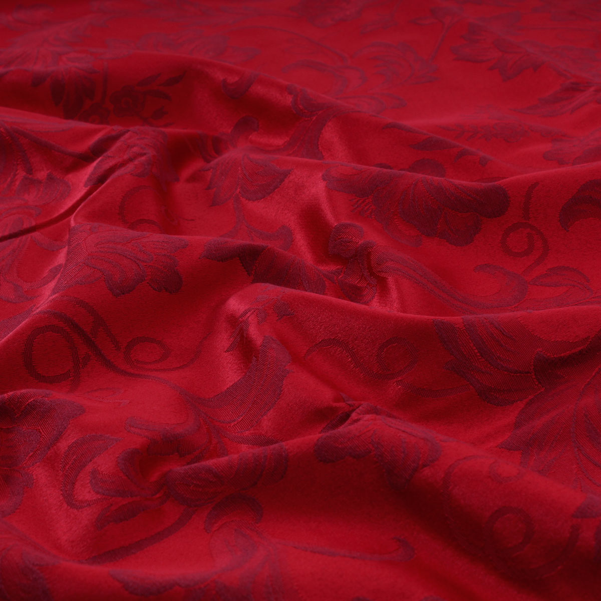 Tessuto pesante broccato - Ramage bordeaux
