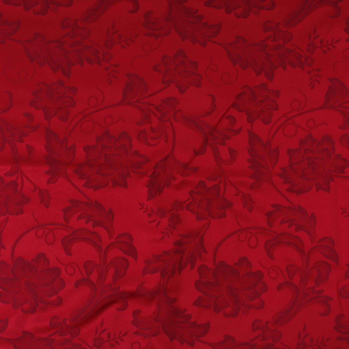 Tessuto pesante broccato - Ramage bordeaux