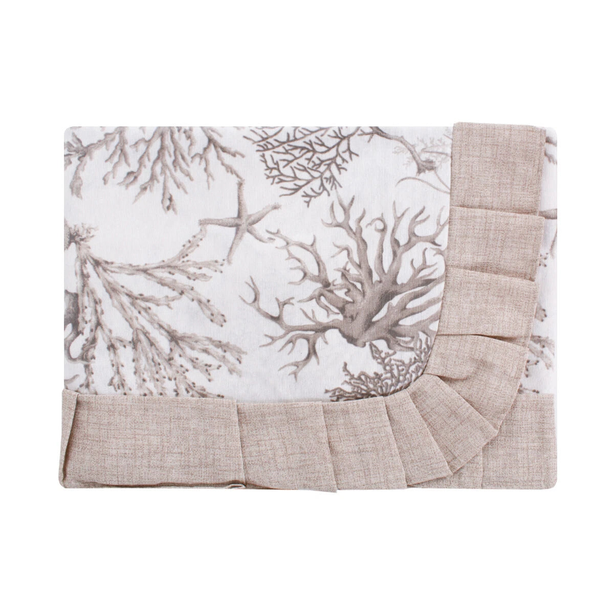 Tovaglia plastificata con riccio fantasia beige - CORALLI