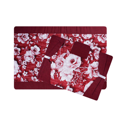 Set coprifuochi e copriforno con rose
