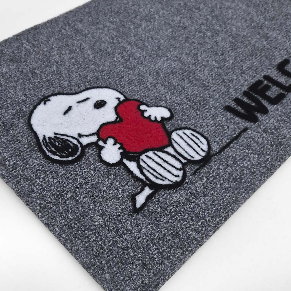 Zerbino antiscivolo a fantasia con Snoopy - Welcome grigio